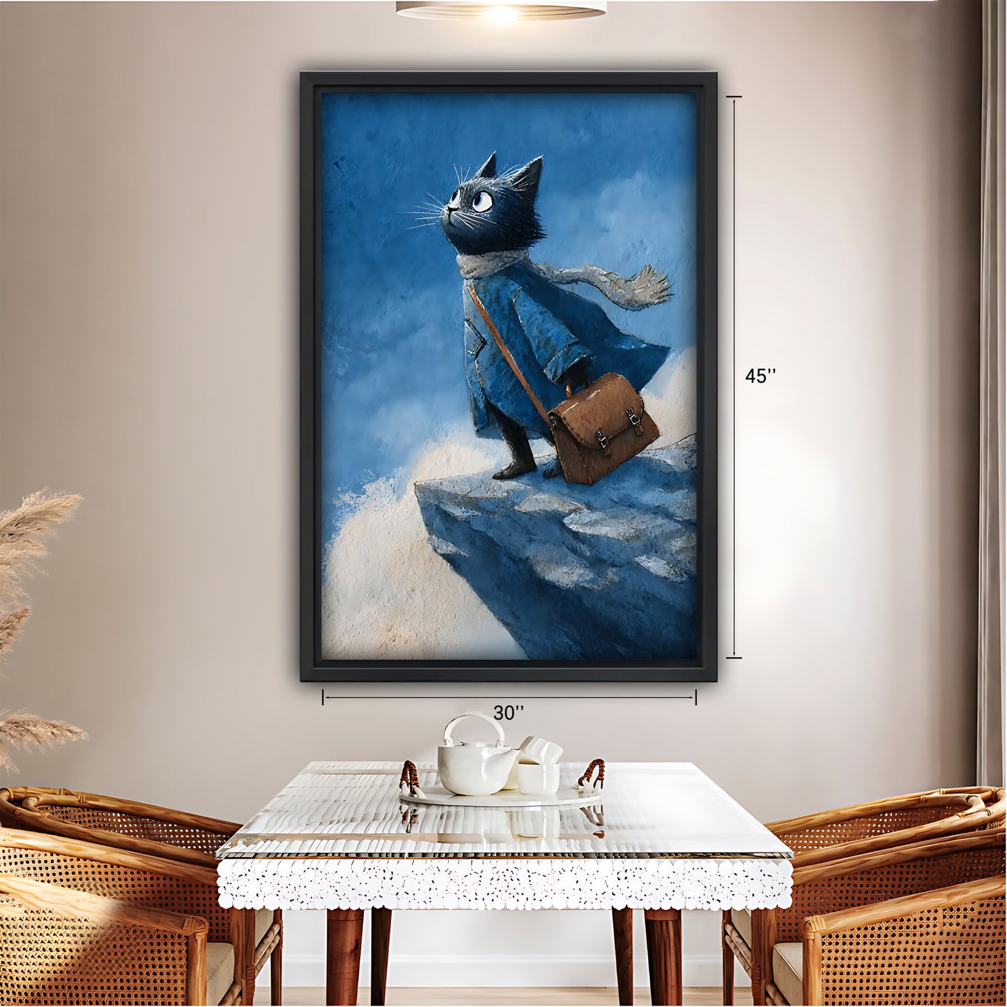 Neutral Abstract Framed Wall Art – Minimalist Line Art for Office or Studio | Liberty Signs#M3562