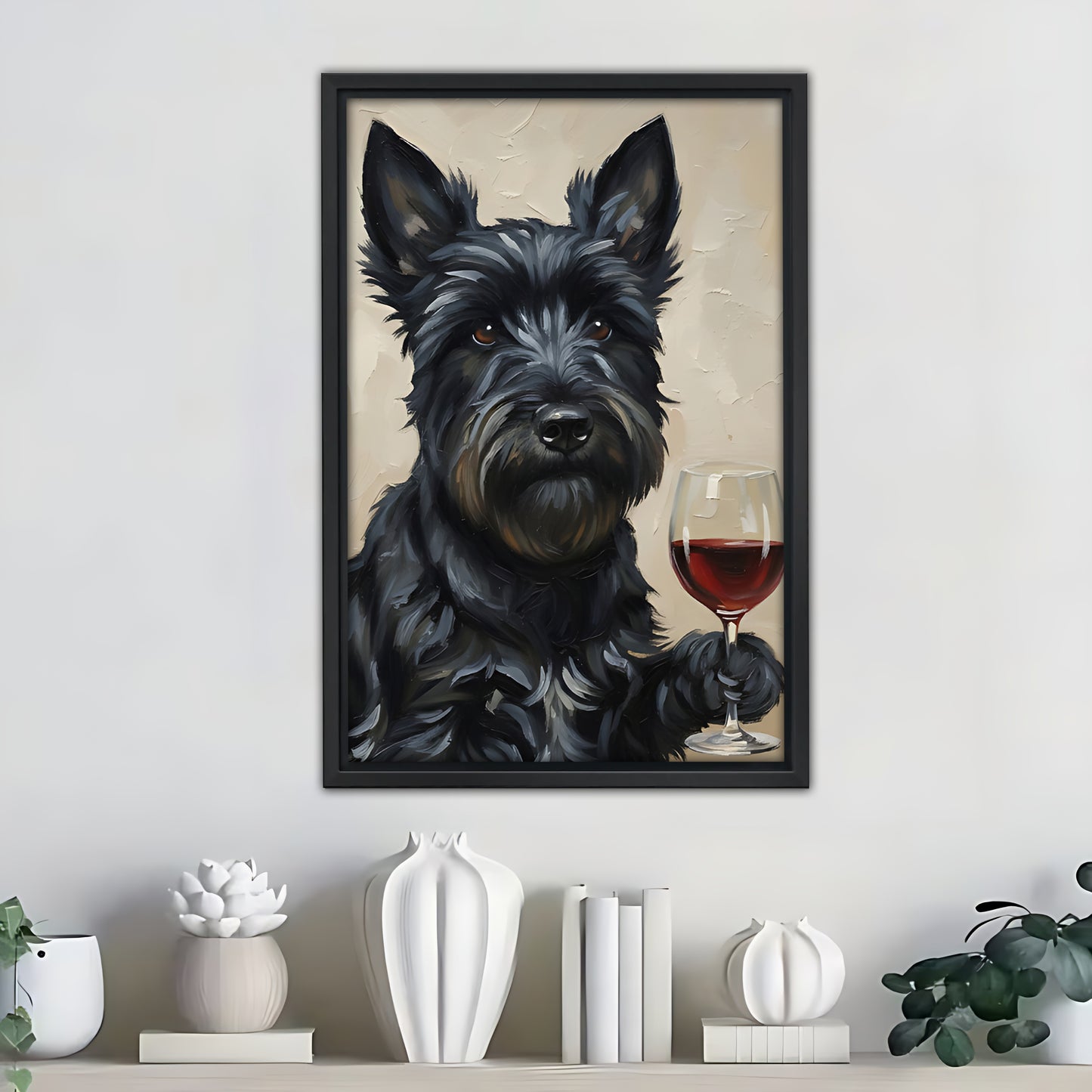 Funny Dog Art - Canvas Wall Art - Abstract Funny Living Room Decor| Liberty Signs #SZ276