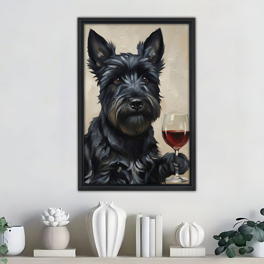 Funny Dog Art - Canvas Wall Art - Abstract Funny Living Room Decor| Liberty Signs #SZ276