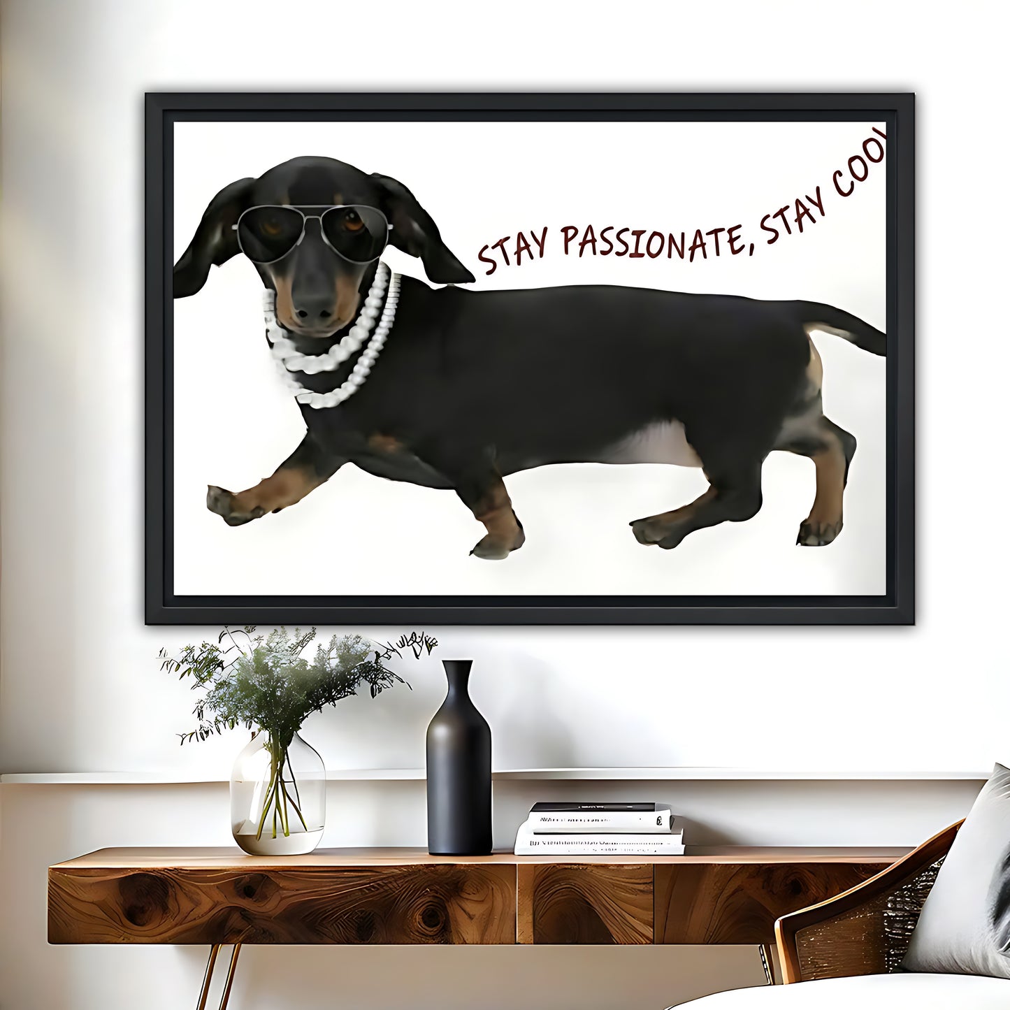 Funny Dog Art - Canvas Wall Art - Abstract Funny Living Room Decor| Liberty Signs #HZ075