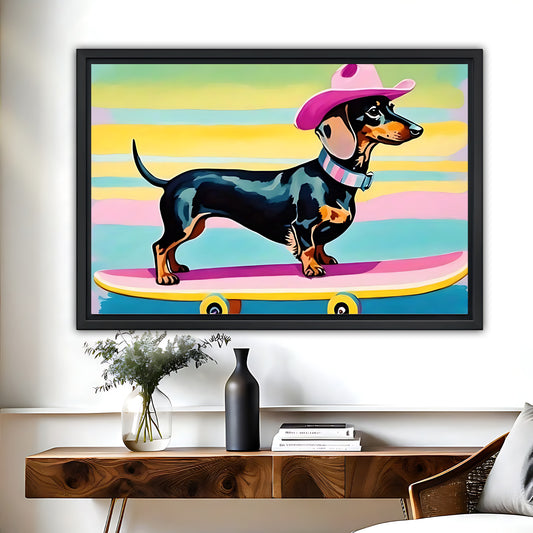 Funny Dog Art - Canvas Wall Art - Abstract Funny Living Room Decor| Liberty Signs #HZ084