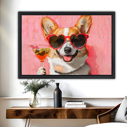 Funny Dog Art - Canvas Wall Art - Abstract Funny Living Room Decor| Liberty Signs #HZ052