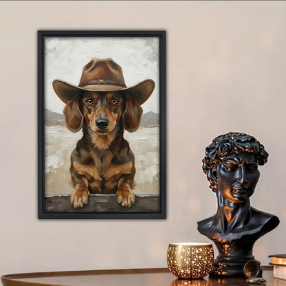 Funny Dog Art - Canvas Wall Art - Abstract Funny Living Room Decor| Liberty Signs #SZ224