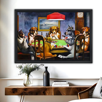 Funny Dog Art - Canvas Wall Art - Abstract Funny Living Room Decor| Liberty Signs #HZ076