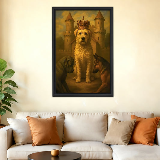 Funny Dog Art - Canvas Wall Art - Abstract Funny Living Room Decor| Liberty Signs #SZ205