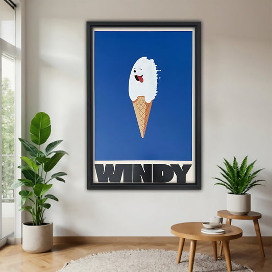 Funny Dog Art - Canvas Wall Art - Abstract Funny Living Room Decor| Liberty Signs #SZ191