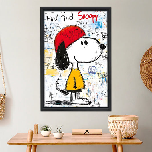 Funny Dog Art - Canvas Wall Art - Abstract Funny Living Room Decor| Liberty Signs #SZ040