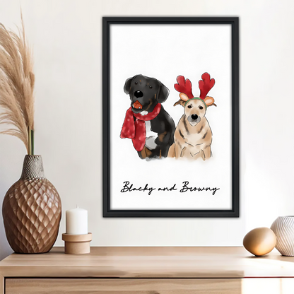Funny Dog Art - Canvas Wall Art - Abstract Funny Living Room Decor| Liberty Signs #SZ134
