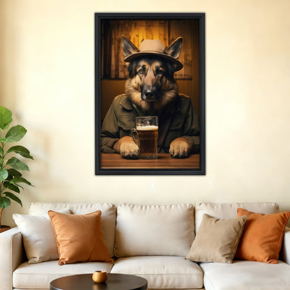 Funny Dog Art - Canvas Wall Art - Abstract Funny Living Room Decor| Liberty Signs #SZ218