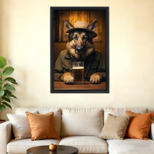 Funny Dog Art - Canvas Wall Art - Abstract Funny Living Room Decor| Liberty Signs #SZ218