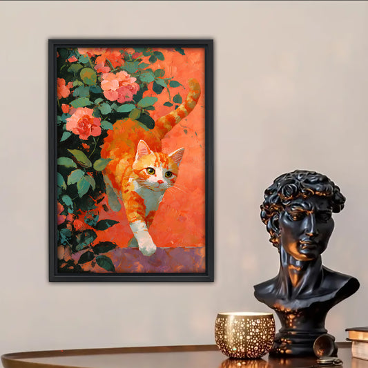 Funny Cat Art - Canvas Wall Art - Abstract Funny Living Room Decor| Liberty Signs #SZ241