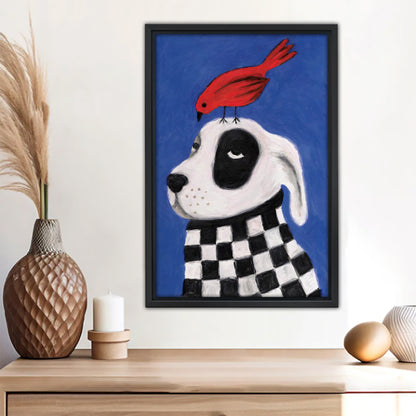 Funny Dog Art - Canvas Wall Art - Abstract Funny Living Room Decor| Liberty Signs #SZ143