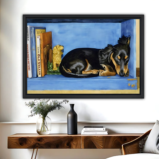 Funny Dog Art - Canvas Wall Art - Abstract Funny Living Room Decor| Liberty Signs #HZ056