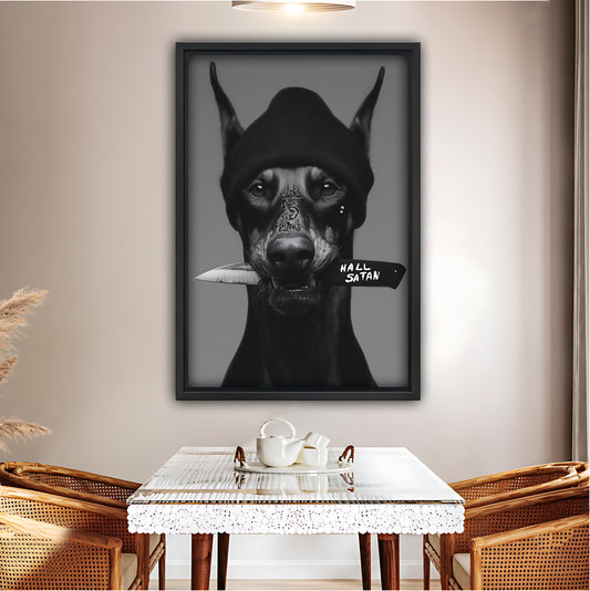 Funny Puppy Art - Canvas Wall Art - Abstract Funny Living Room Decor| Liberty Signs  #SZ013
