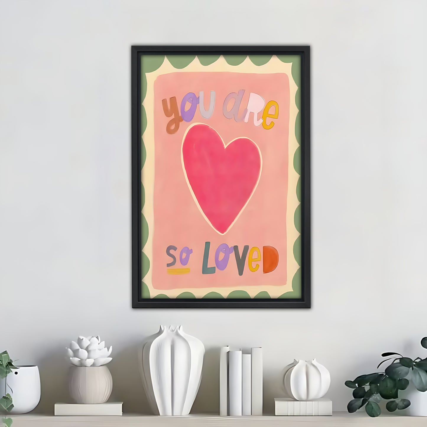 Neutral Abstract Framed Wall Art – Minimalist Line Art for Office or Studio | Liberty Signs #SZ281