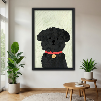 Funny Dog Art - Canvas Wall Art - Abstract Funny Living Room Decor| Liberty Signs #SZ092