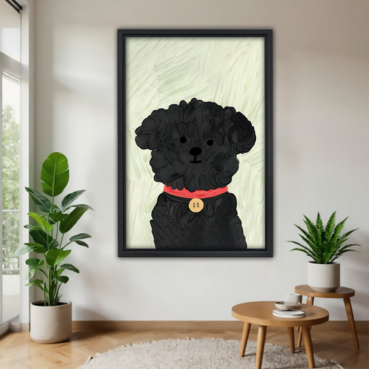Funny Dog Art - Canvas Wall Art - Abstract Funny Living Room Decor| Liberty Signs #SZ092