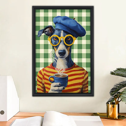 Funny Dog Art - Canvas Wall Art - Abstract Funny Living Room Decor| Liberty Signs #SZ109