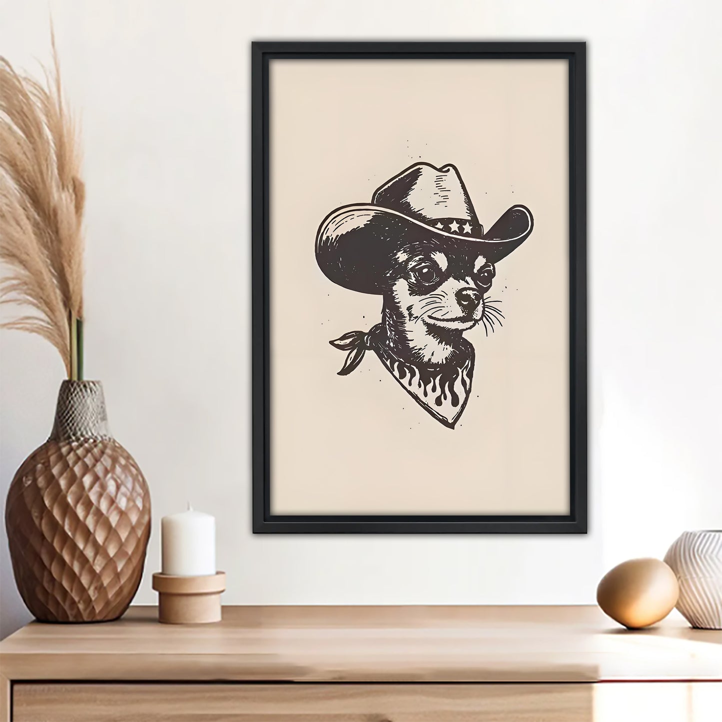 Funny Dog Art - Canvas Wall Art - Abstract Funny Living Room Decor| Liberty Signs #SZ118