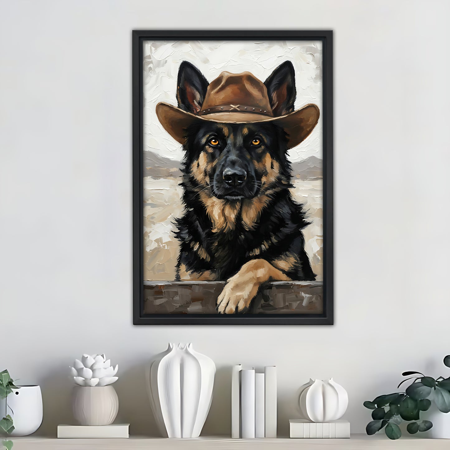Funny Dog Art - Canvas Wall Art - Abstract Funny Living Room Decor| Liberty Signs #SZ279