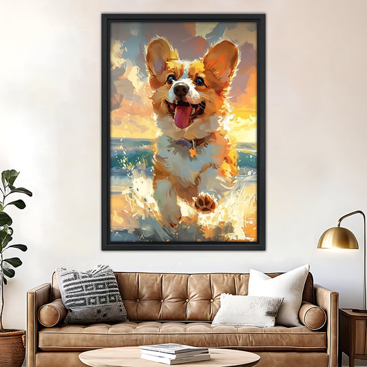 Funny Puppy Art - Canvas Wall Art - Abstract Funny Living Room Decor| Liberty Signs #SZ017