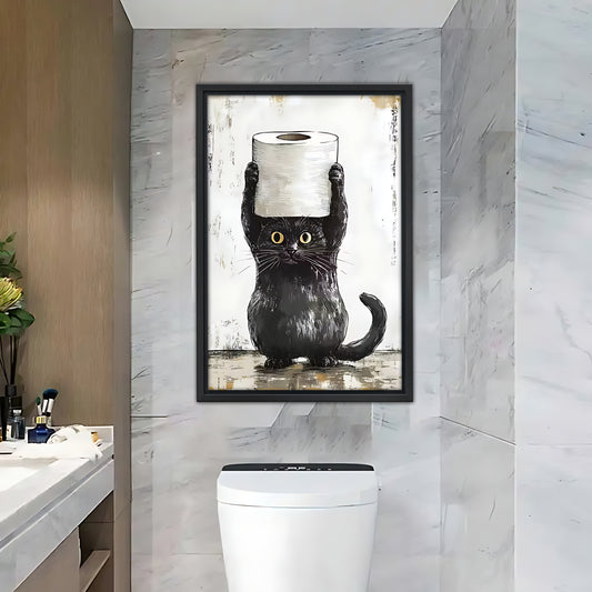 Funny Cat Art - Canvas Wall Art - Abstract Funny Living Room Decor| Liberty Signs #SZ260