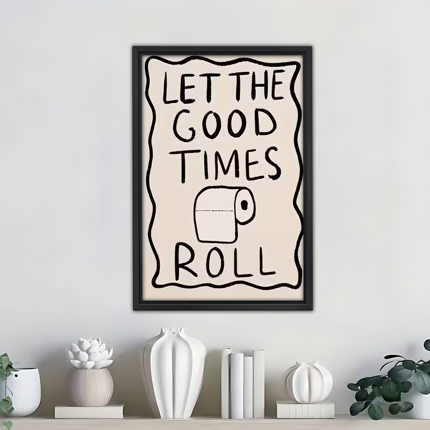 Neutral Abstract Framed Wall Art – Minimalist Line Art for Office or Studio | Liberty Signs #SZ313