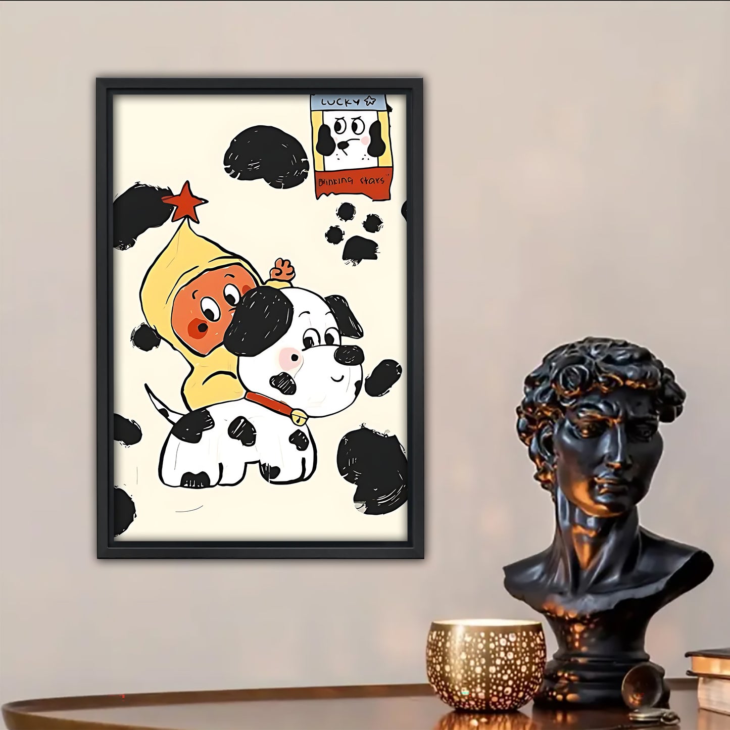 Funny Dog Art - Canvas Wall Art - Abstract Funny Living Room Decor| Liberty Signs #SZ104