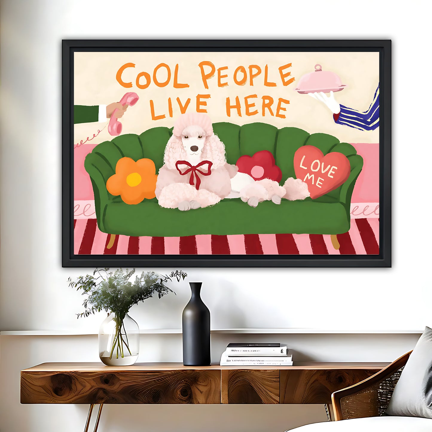 Funny Dog Art - Canvas Wall Art - Abstract Funny Living Room Decor| Liberty Signs #HZ047