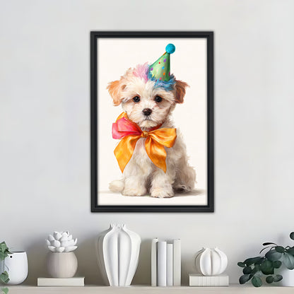 Funny Dog Art - Canvas Wall Art - Abstract Funny Living Room Decor| Liberty Signs #SZ283