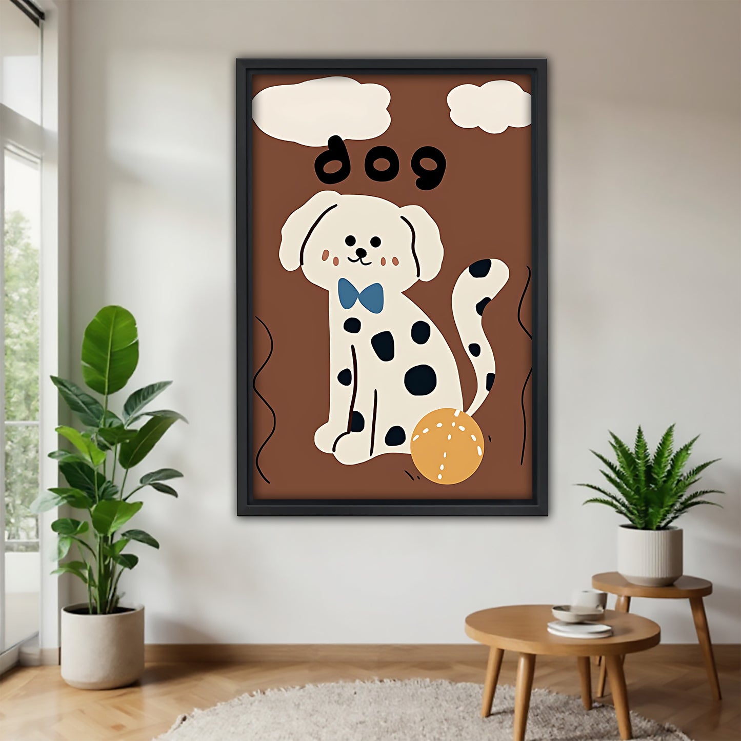 Funny Dog Art - Canvas Wall Art - Abstract Funny Living Room Decor| Liberty Signs #SZ098