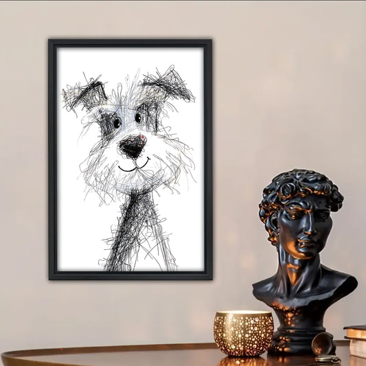 Funny Dog Art - Canvas Wall Art - Abstract Funny Living Room Decor| Liberty Signs #SZ245