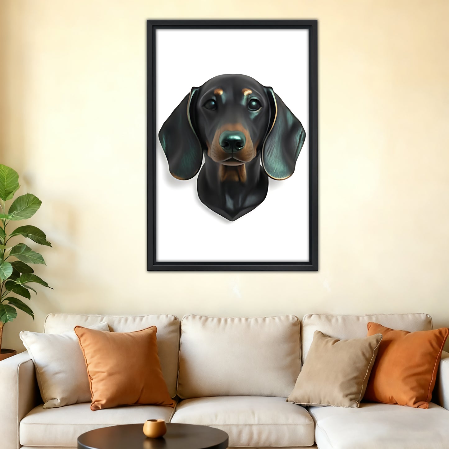 Funny Dog Art - Canvas Wall Art - Abstract Funny Living Room Decor| Liberty Signs #SZ083