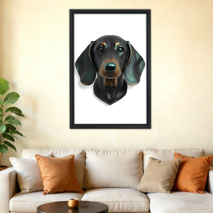 Funny Dog Art - Canvas Wall Art - Abstract Funny Living Room Decor| Liberty Signs #SZ083