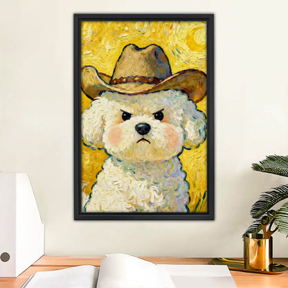 Funny Dog Art - Canvas Wall Art - Abstract Funny Living Room Decor| Liberty Signs #SZ178