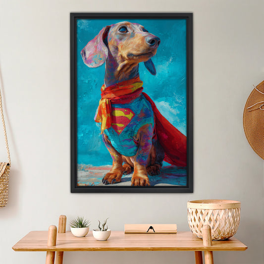 Funny Dog Art - Canvas Wall Art - Abstract Funny Living Room Decor| Liberty Signs #SZ043