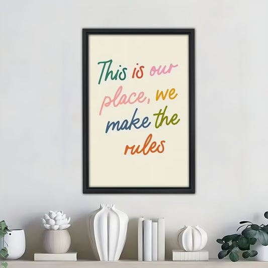 Neutral Abstract Framed Wall Art – Minimalist Line Art for Office or Studio | Liberty Signs #SZ314