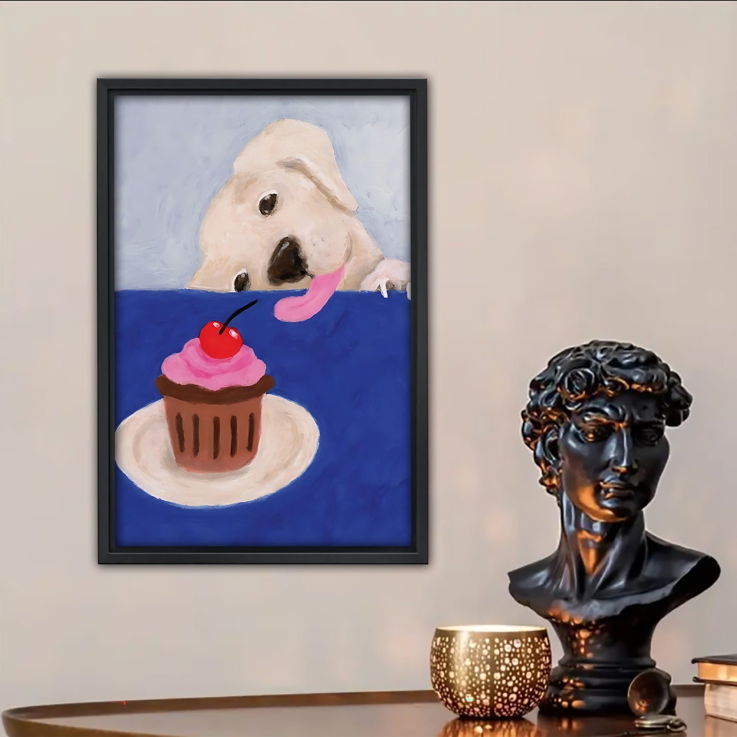 Funny Dog Art - Canvas Wall Art - Abstract Funny Living Room Decor| Liberty Signs #SZ151