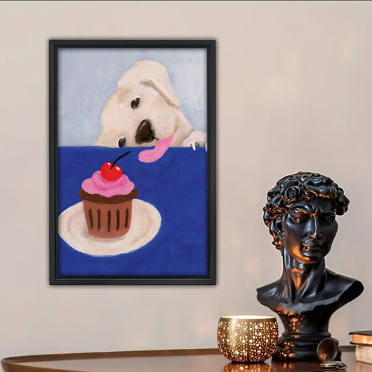 Funny Dog Art - Canvas Wall Art - Abstract Funny Living Room Decor| Liberty Signs #SZ151