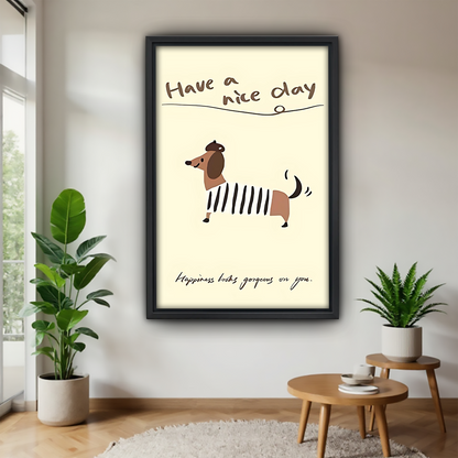 Funny Dog Art - Canvas Wall Art - Abstract Funny Living Room Decor| Liberty Signs #SZ095