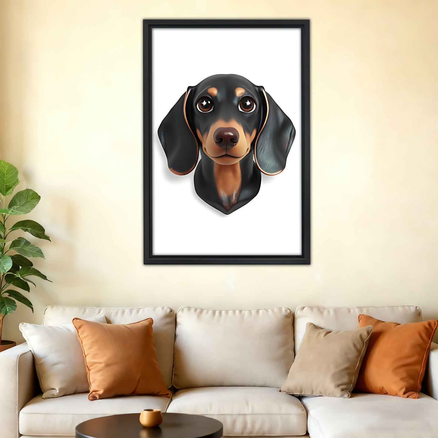 Funny Dog Art - Canvas Wall Art - Abstract Funny Living Room Decor| Liberty Signs #SZ084