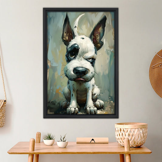 Funny Dog Art - Canvas Wall Art - Abstract Funny Living Room Decor| Liberty Signs #SZ042