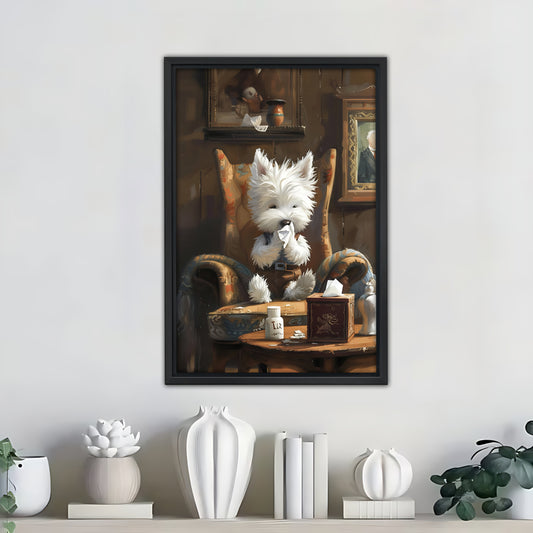 Funny Dog Art - Canvas Wall Art - Abstract Funny Living Room Decor| Liberty Signs #SZ286