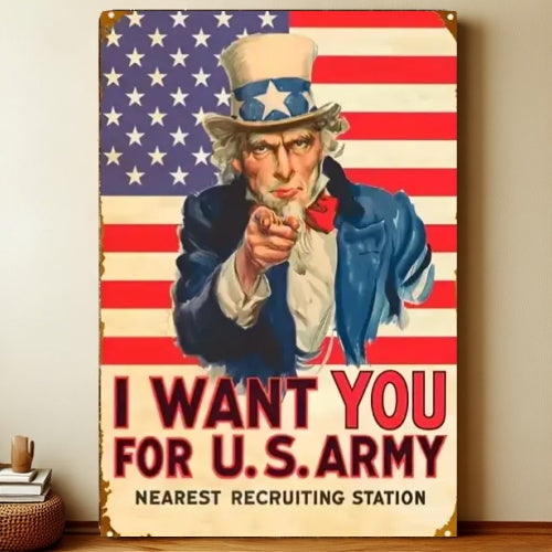 8x12 Patriotic USA Metal Sign – Vintage Wall Art with Flag & Freedom | Liberty Signs #6004