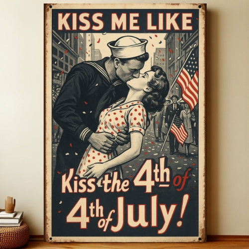 8x12 Patriotic USA Metal Sign – Vintage Wall Art with Flag & Freedom | Liberty Signs #6006