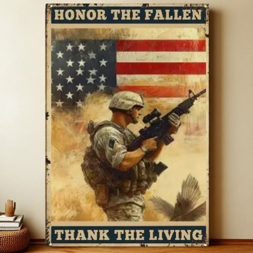 8x12 Patriotic USA Metal Sign – Vintage Wall Art with Flag & Freedom | Liberty Signs #6014
