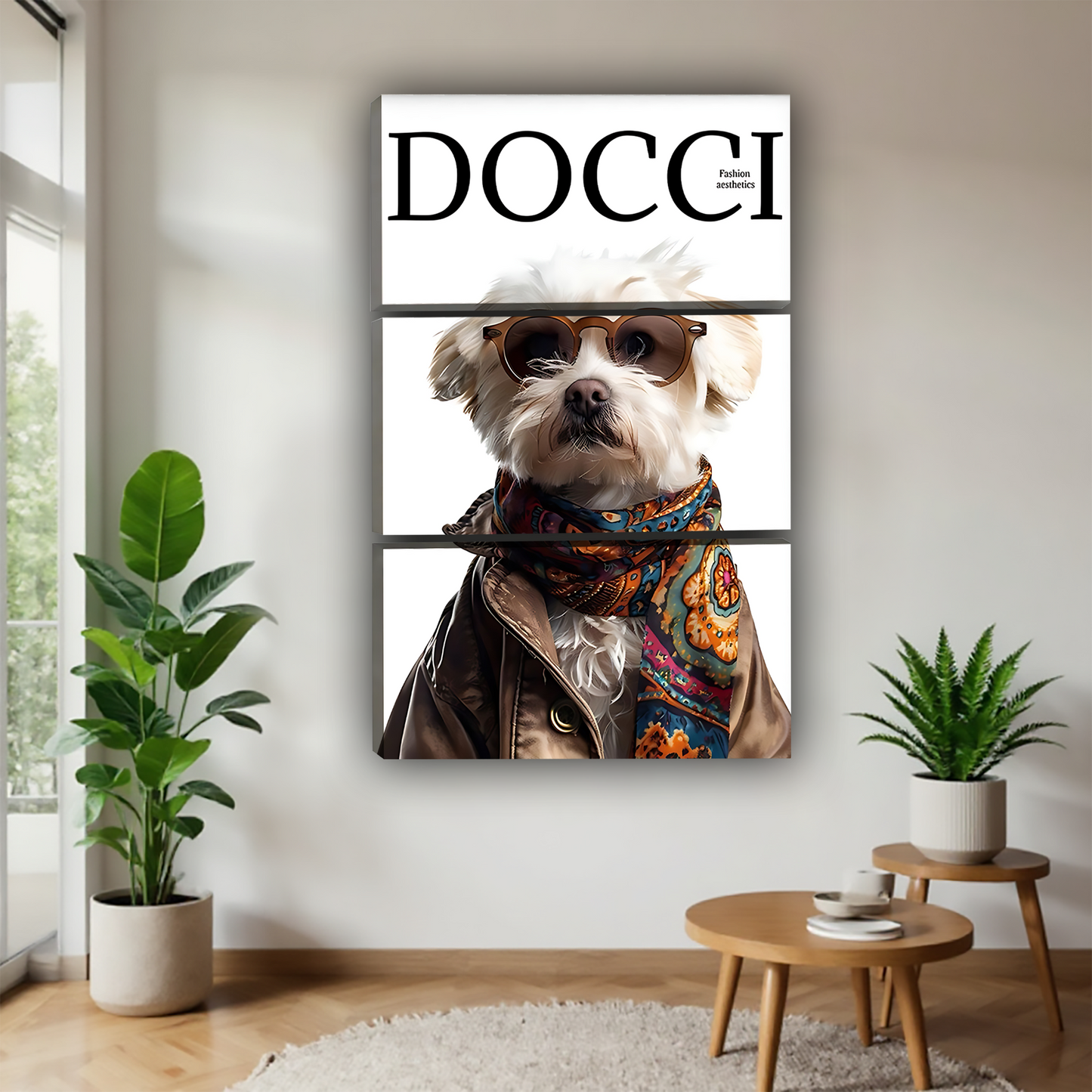 Funny Dog Art - Canvas Wall Art - Abstract Funny Living Room Decor| Liberty Signs #SZ091