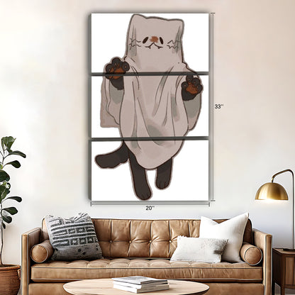 Funny Cat Art - Canvas Wall Art - Abstract Funny Living Room Decor| Liberty Signs #SZ023