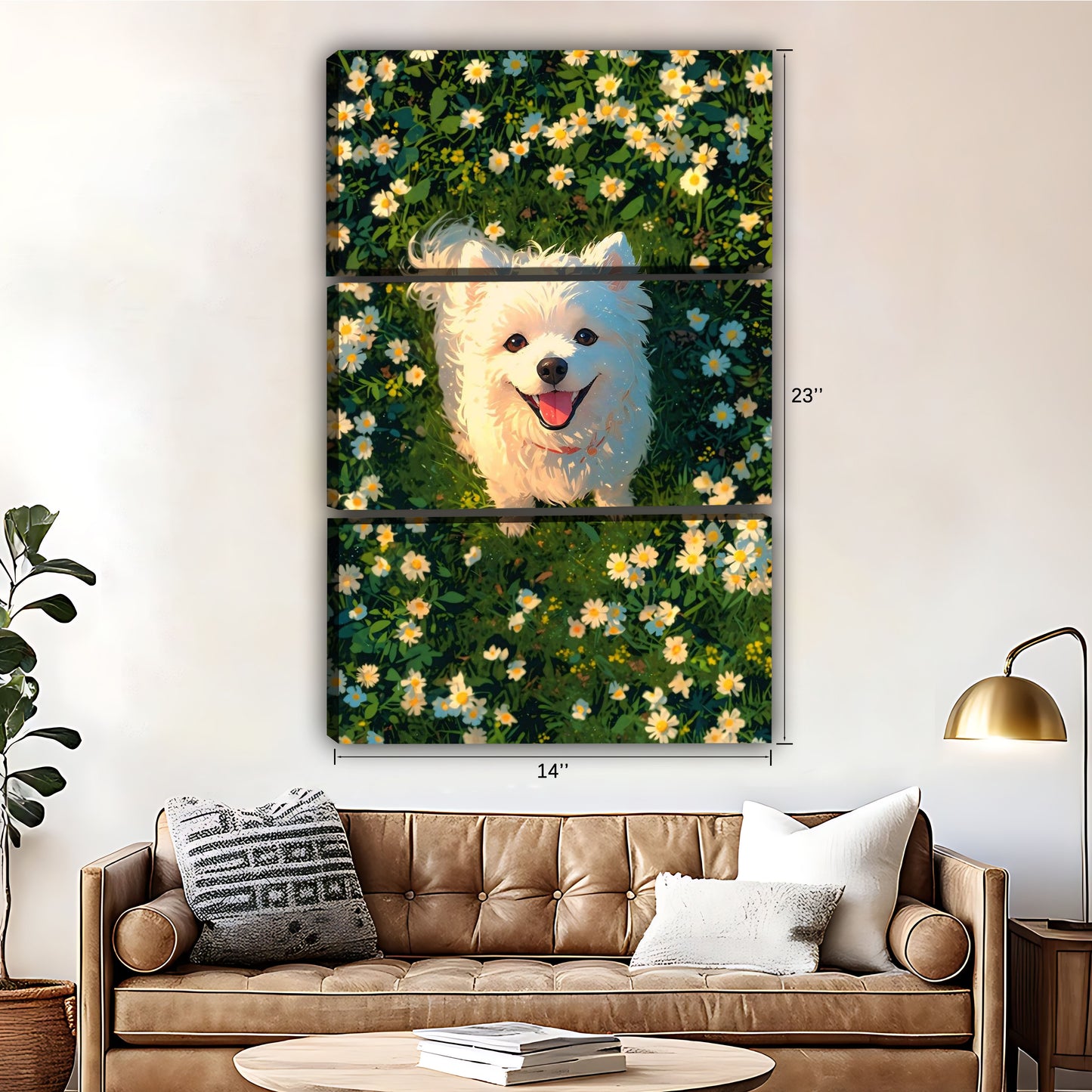 Funny Puppy Art - Canvas Wall Art - Abstract Funny Living Room Decor| Liberty Signs #SZ024