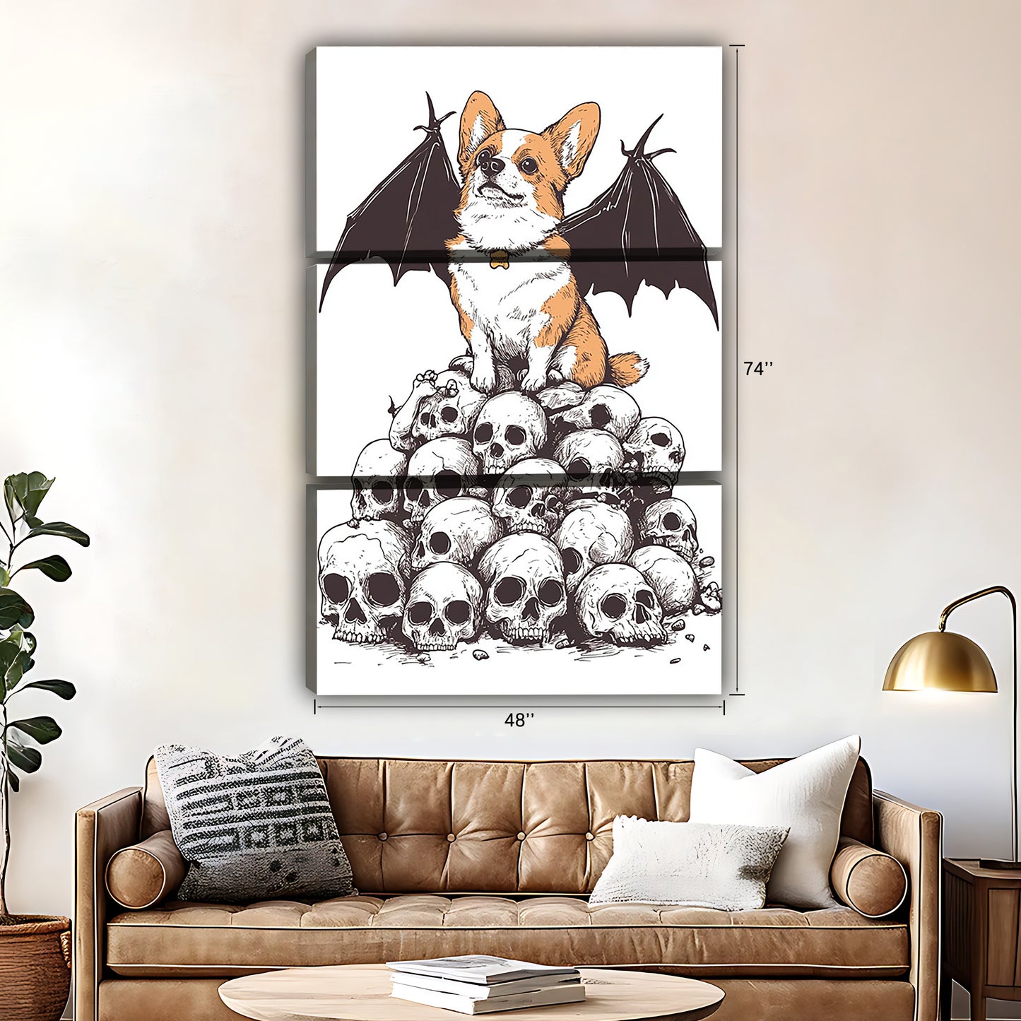 Funny Puppy Art - Canvas Wall Art - Abstract Funny Living Room Decor| Liberty Signs #SZ025